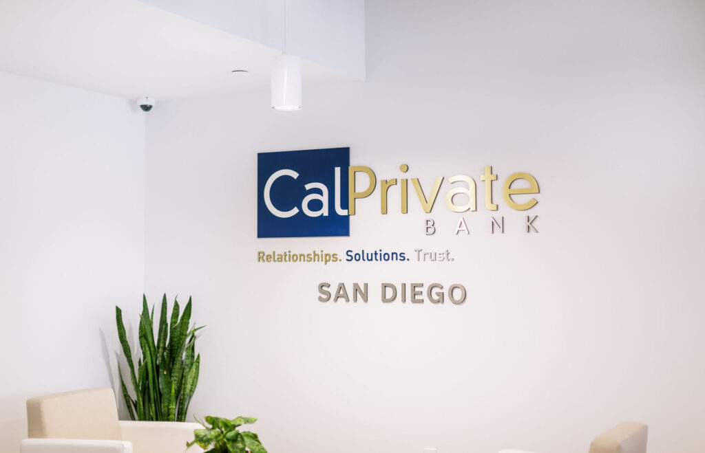 CalPrivate Bank | Downtown San Diego | Interior Signage