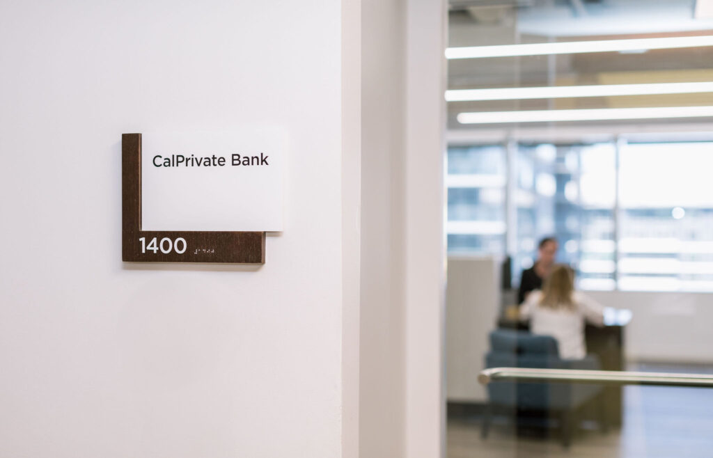 CalPrivate Bank | Downtown San Diego | Interior Sign